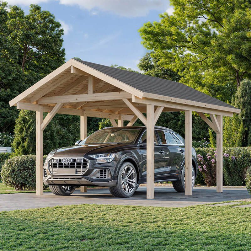 12' x 17' Palmako Robert Wooden Carport (3.5m x 5.1m) - Image 1