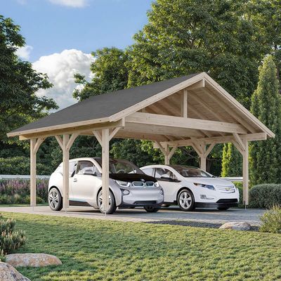 21' x 17' Palmako Robert Wooden Carport (6.3m x 5.1m)