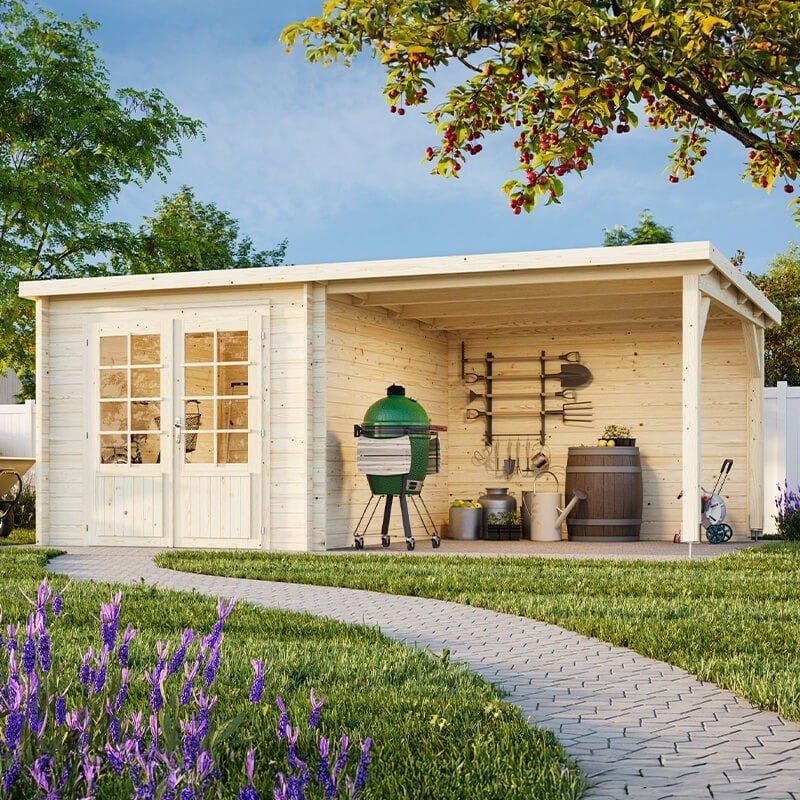 Palmako Ella 5.4m x 3m Log Cabin Summer House (28mm) - Image 1