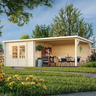 Palmako Ella 6.6m x 3.2m Log Cabin Summer House (28mm)