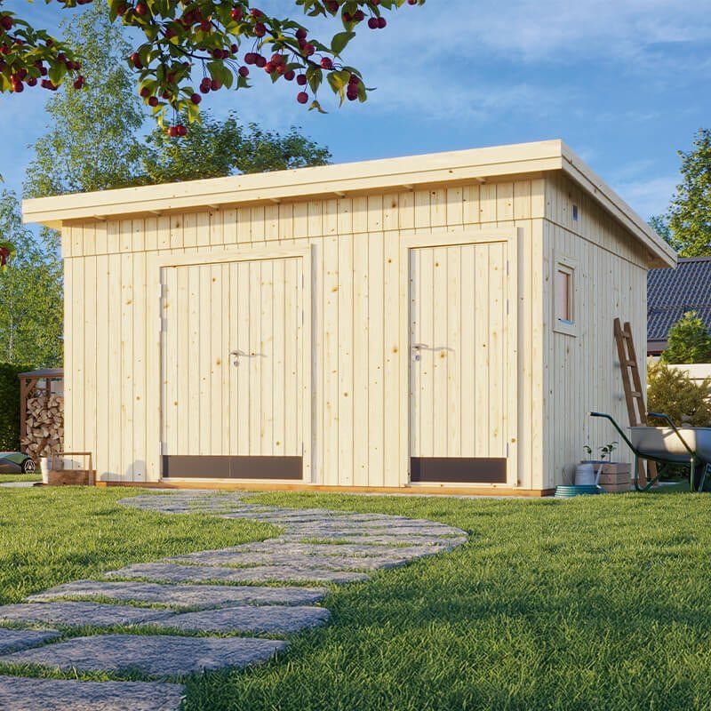 15' x 11' Palmako Kalle (88mm) Premium Multi-room Shed (4.5m x 3.3m) - Image 1