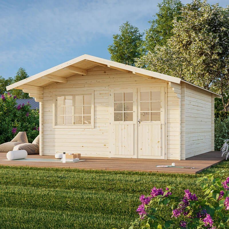 Palmako Britta 4.5m x 4.5m Log Cabin Garden Building (40mm) - Image 1