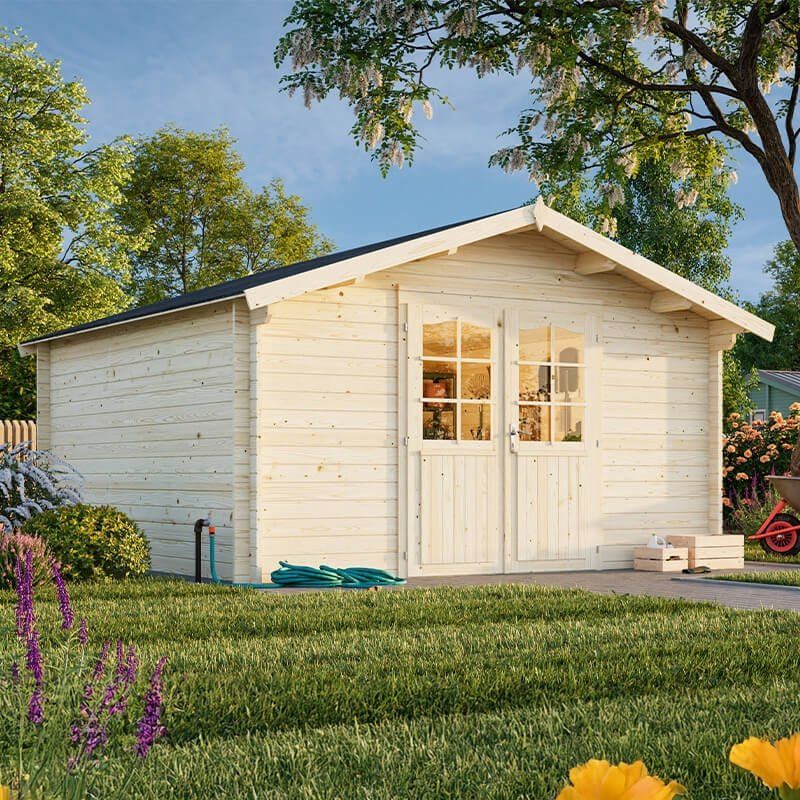 Palmako Lotta 3.9m x 3.9m Log Cabin Garden Room (34mm) - Image 1