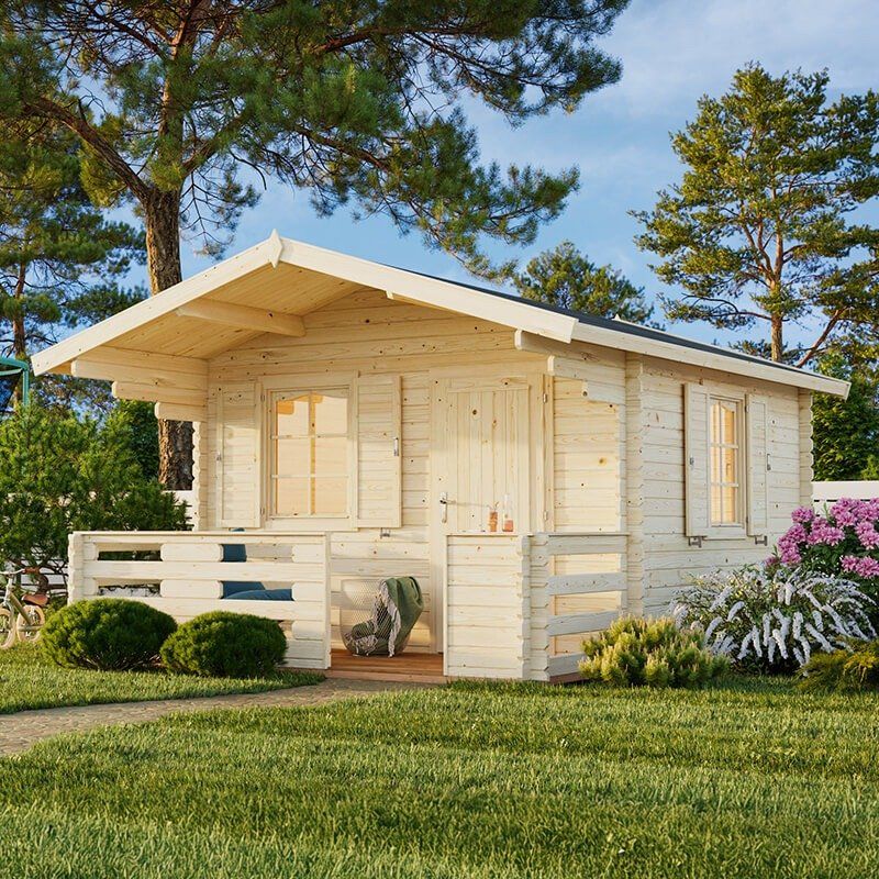 Palmako Emma 3.6m x 3.6m Log Cabin Summer House (34mm) - Image 1