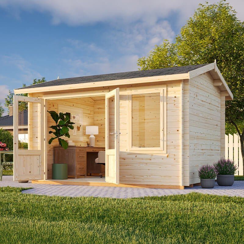Palmako Iris 3.9m x 3m Log Cabin Summer House (28mm) - Image 1