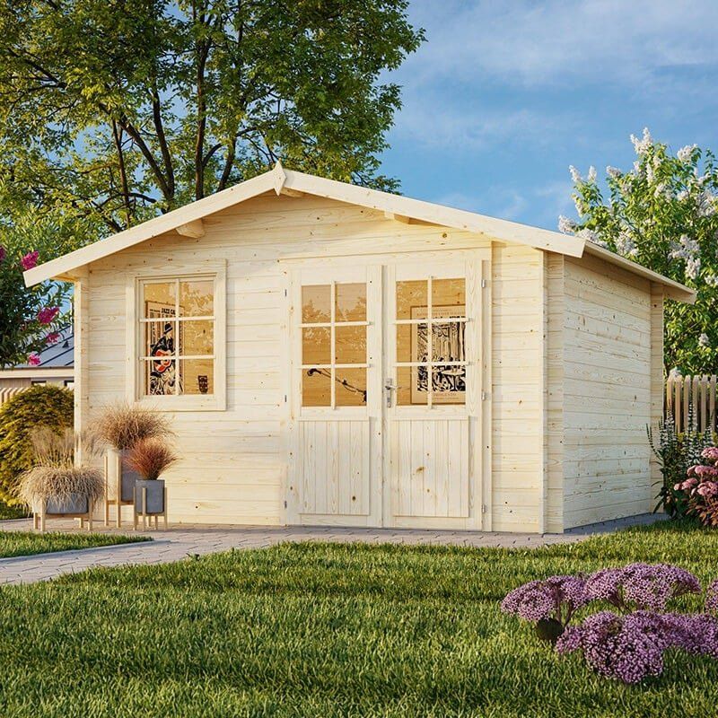 Palmako Klara 3.9m x 3.3m Log Cabin Summer House (28mm) - Image 1