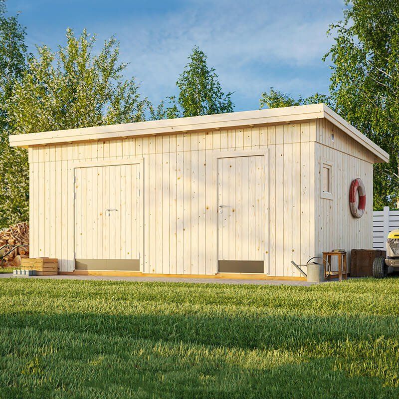 18' x 11' Palmako Kalle (88mm) Premium Multi-room Shed (5.6m x 3.3m) - Image 1