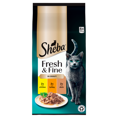 Sheba Fresh and Fine Wet Cat Food - Chicken, Turkey and Duck - Thumbnail 2