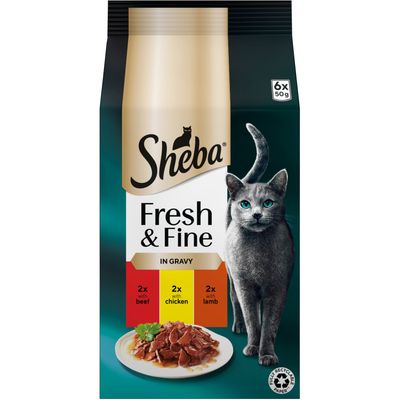 Sheba Fresh and Fine Wet Cat Food - Beef, Chicken and Lamb - Thumbnail 2