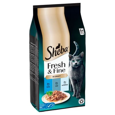 Sheba Fresh and Fine Wet Cat Food - Tuna, Cod and Whitefish