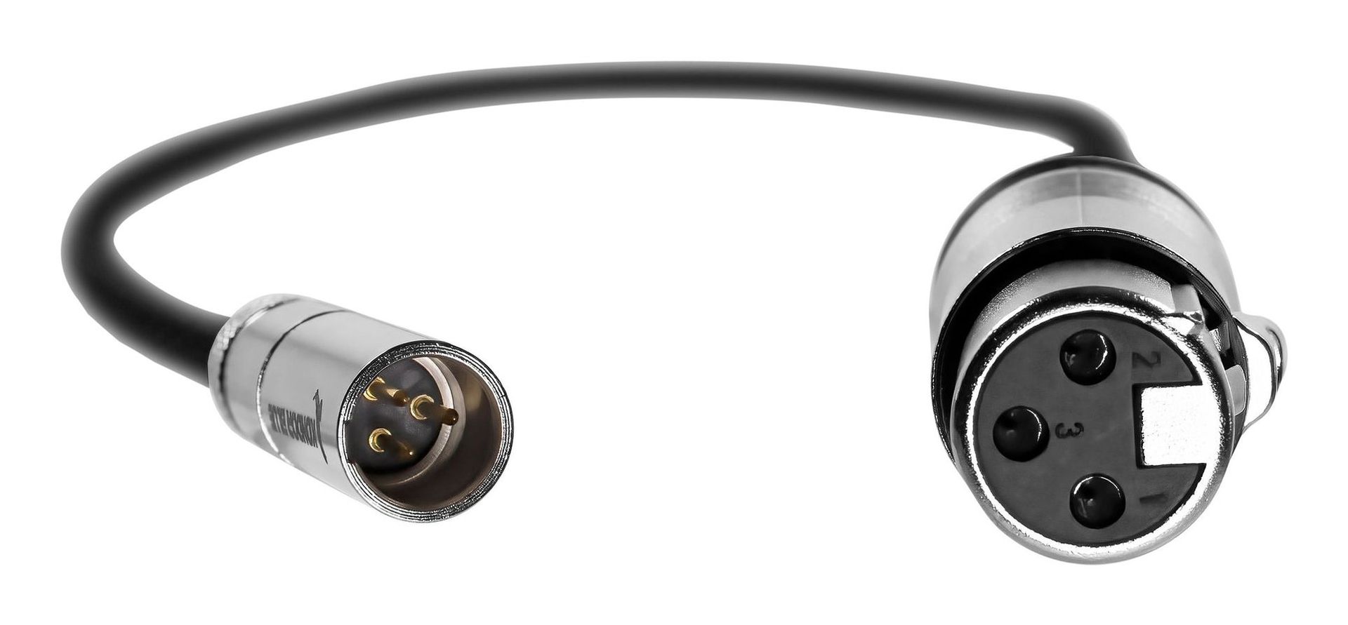 Kondor Blue KB-MXLR-16-Bk audio cable 0.4 m XLR mini XLR (3-pin) Black - Image 1