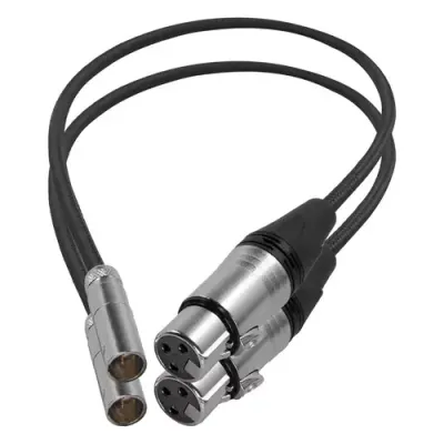 Kondor Blue KB-MXLRM-F16-Bk audio cable 0.4 m XLR mini XLR (3-pin) Bla - Thumbnail 2