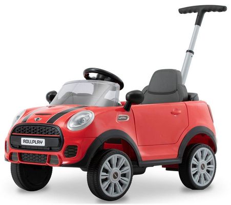 ROLLPLAY Mini Cooper Car Kid's Ride-on Toy - Red, Black,Red - Thumbnail 2