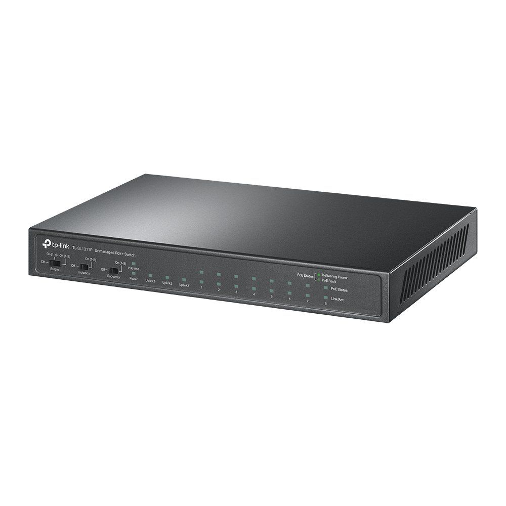 TP-Link 8-Port 10/100Mbps + 3-Port Gigabit Desktop Switch with 8-Port PoE+ - Image 1