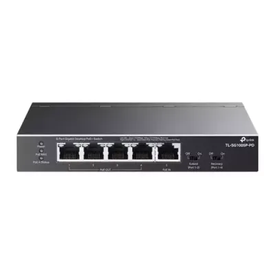 TP-Link TL-SG1005P-PD network switch Gigabit Ethernet (10/100/1000) Power over Ethernet (PoE) Black - Thumbnail 2