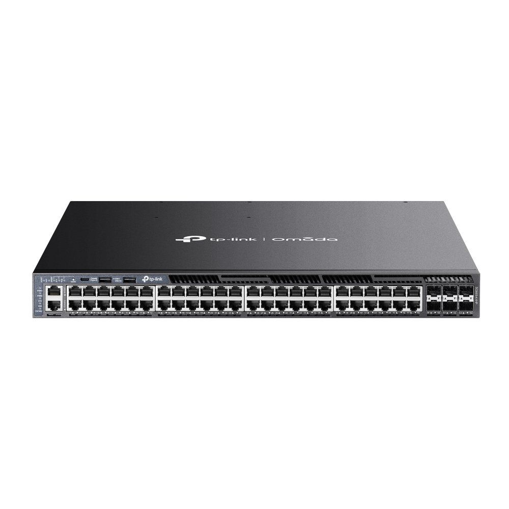 TP-Link Omada 48-Port Gigabit Stackable L3 Managed PoE+ Switch with 6 10G Slots - Image 1