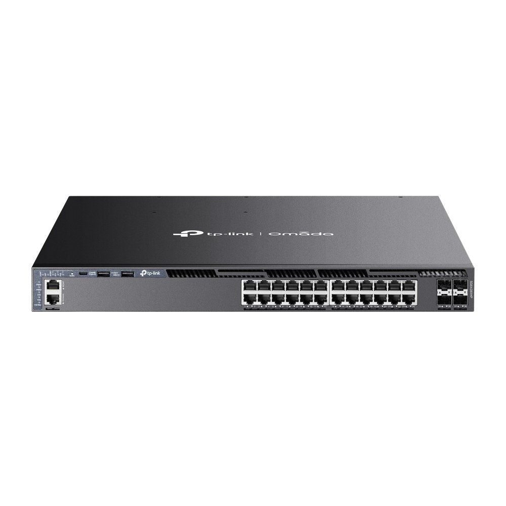 TP-Link Omada 24-Port Gigabit Stackable L3 Managed PoE+ Switch with 4 10G Slots - Image 1