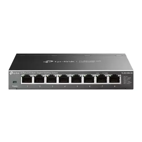 TP-Link TL-SG108S-M2 network switch Unmanaged L2 2.5G Ethernet (100/1000/2500) Desktop Black - Image 1