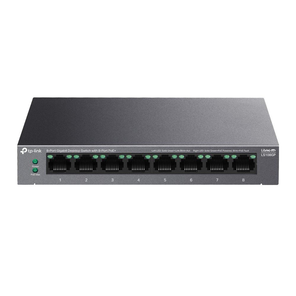 TP-Link LiteWave 8-Port Gigabit Desktop Switch with 8-Port PoE+ - Image 1