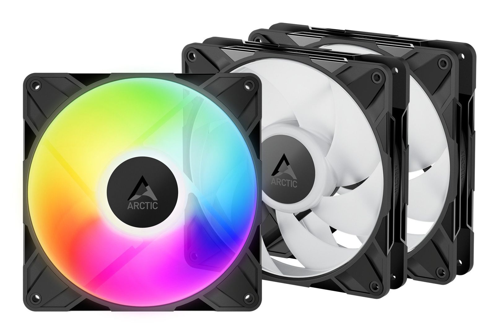 ARCTIC P14 Pro A-RGB - 3 Pack 140 mm A-RGB PWM Fan with Cable Splitter - Image 1