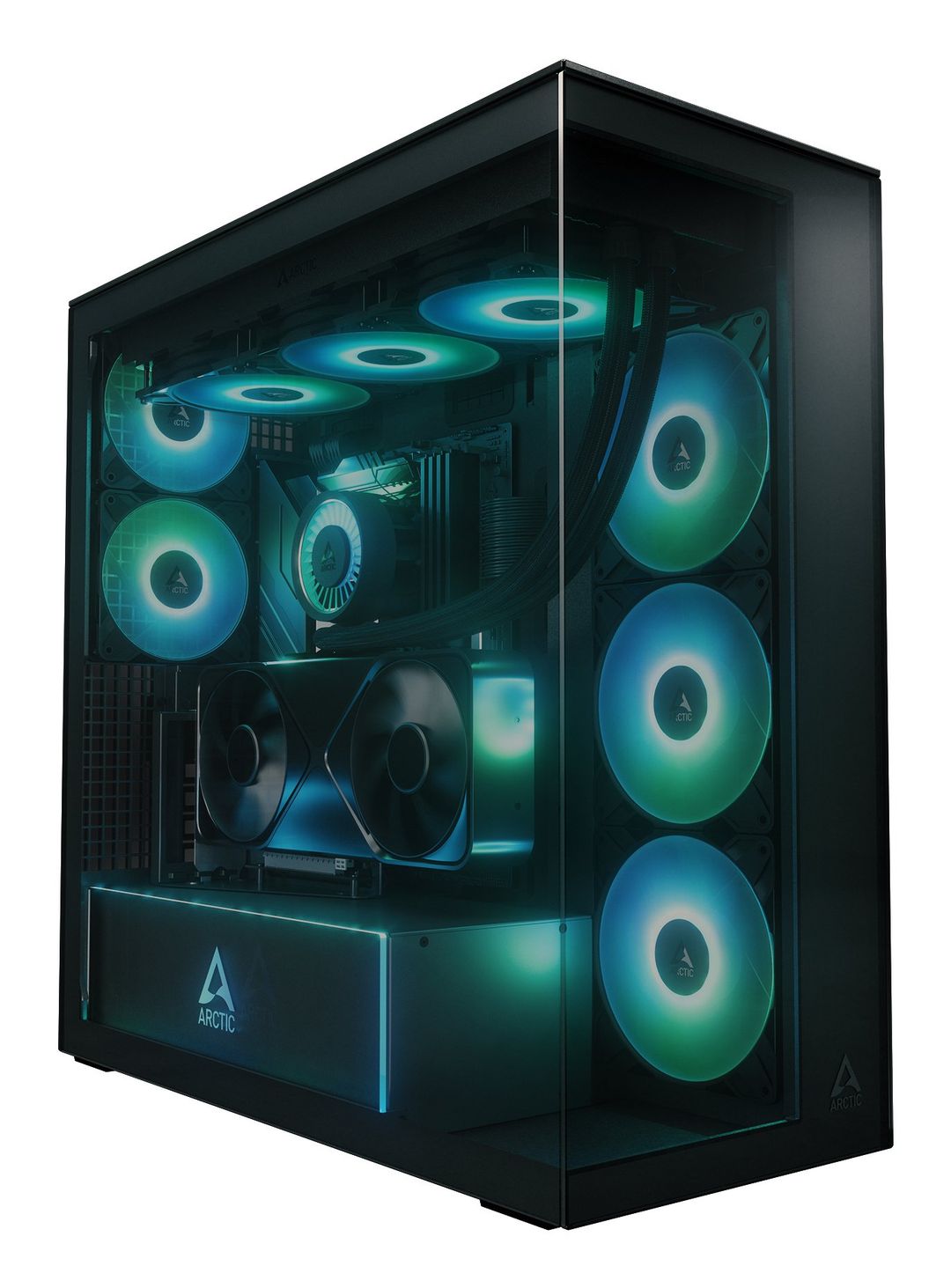 ARCTIC Xtender VG (Black) Premium E-ATX PC Case with Vertical GPU Mounting - Image 1