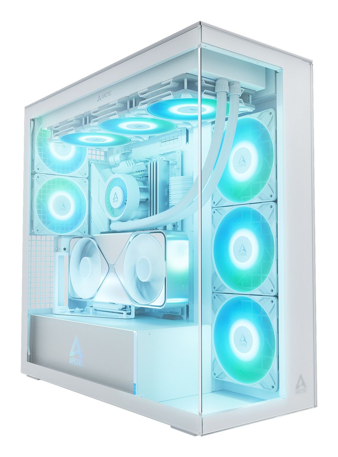 ARCTIC Xtender VG (White) Premium E-ATX PC Case with Vertical GPU Mounting - Image 1