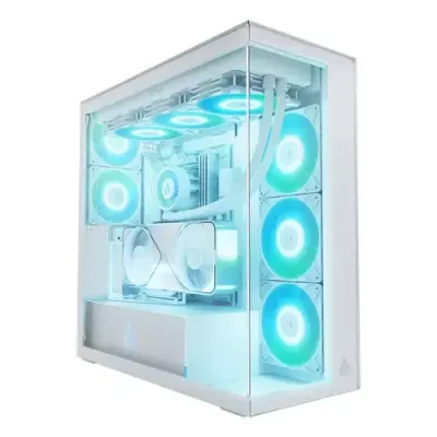 ARCTIC Xtender VG (White) Premium E-ATX PC Case with Vertical GPU Mounting - Thumbnail 2