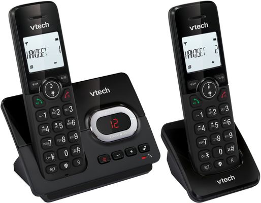 VTECH CS2051 Cordless Phone - Twin Handsets, Black, Black