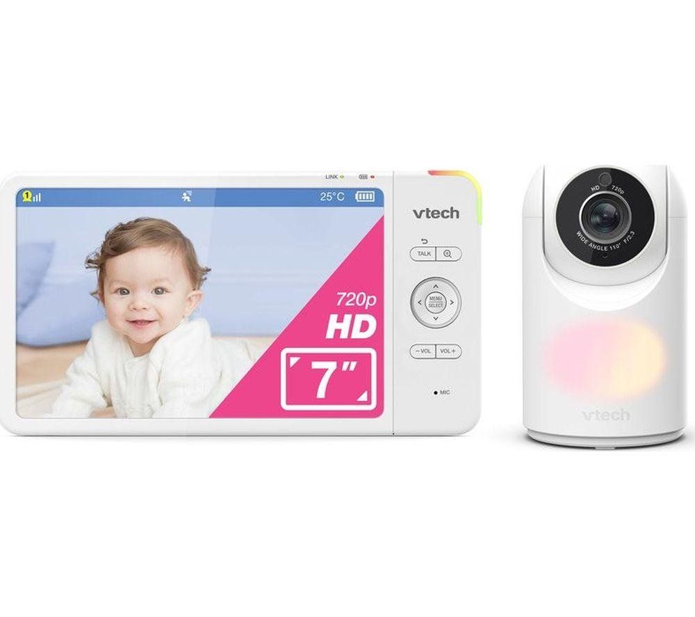 VTech VM7367HD 7” HD Pan & Tilt Video Monitor – White - Image 1