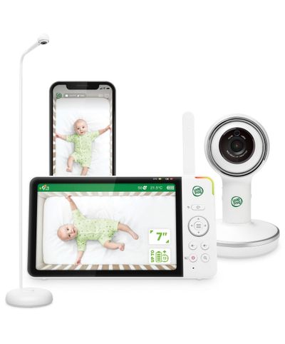 LeapFrog LF5817HD 7” Over-the-Cot Smart Baby Monitor- White