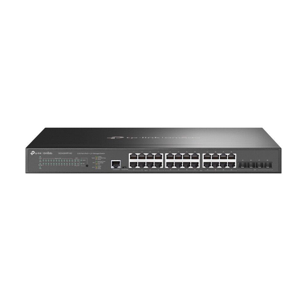 TP-Link Omada 24-Port 2.5GBASE-T and 4-Port 10GE SFP+ L2+ Managed Switch with 16-Port PoE+ & 8-Port PoE++ - Image 1