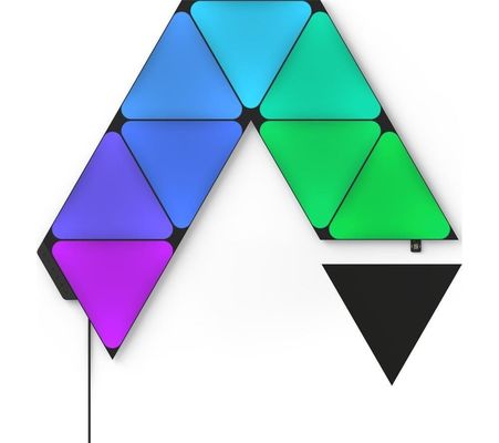 NANOLEAF Shapes Triangle Smart Lights Starter Kit - Ultra Black, Pack of 9