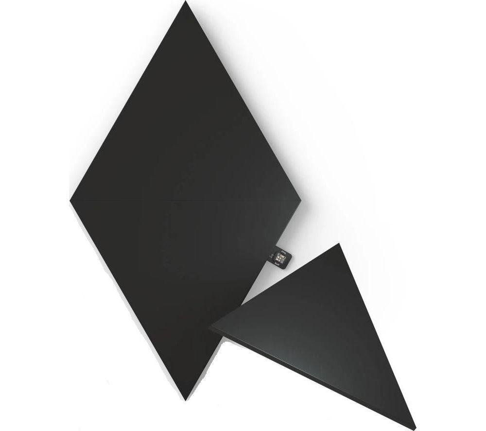 NANOLEAF Shapes Triangle Smart Lights Expansion Pack - Ultra Black, Pack of 3 - Image 1