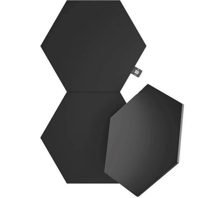 NANOLEAF Shapes Hexagon Smart Lights Expansion Pack - Ultra Black, Pack of 3