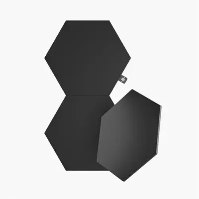 NANOLEAF Shapes Hexagon Smart Lights Expansion Pack - Ultra Black, Pack of 3 - Thumbnail 2