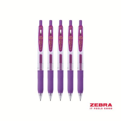 Zebra Sarasa Clip 70%+ Recycled Gel Pen Medium Point Violet (Pack 12) - 35148