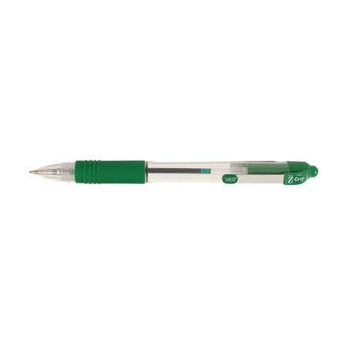 Zebra Z-Grip Retractable Ballpoint 1.0mm Tip Green (Pack 12) - 22240 - Image 1