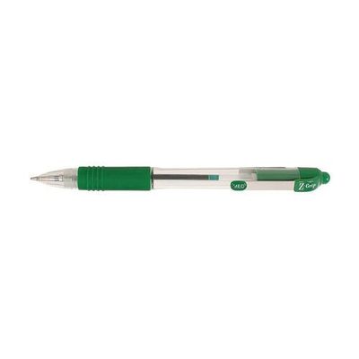 Zebra Z-Grip Retractable Ballpoint 1.0mm Tip Green (Pack 12) - 22240
