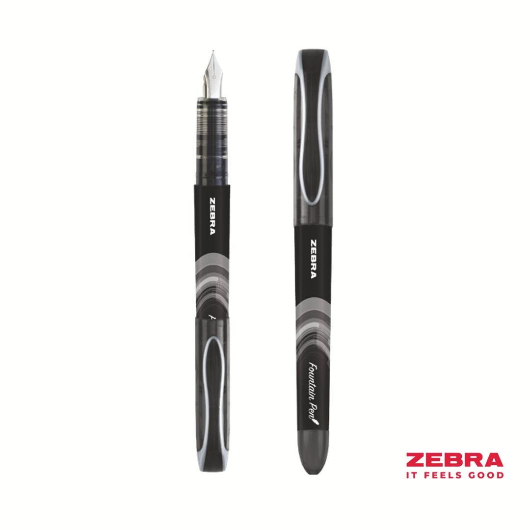 Zebra Fuente Disposable Fountain Pen Black (Pack 12) - 69481 - Image 1