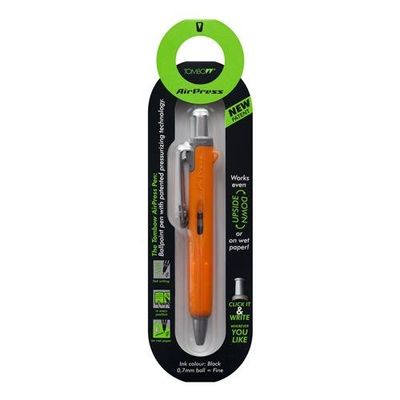 Tombow Airpress Retractable Ballpoint Pen 0.7Mm Tip Orange Barrel Black Ink - Bc-Ap54