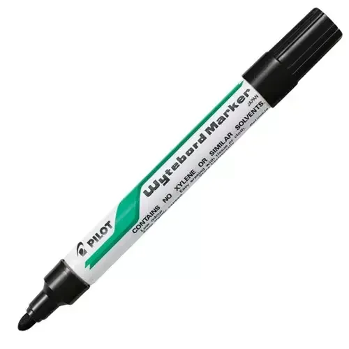 Pilot Wyteboard Medium Tip Drywipe Marker Black (Pack 12) - 4902505088643 - Image 1