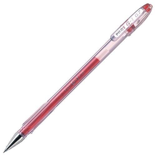 Pilot G-107 Gel Rollerball Pen 0.7mm Tip 0.39mm Line Red (Pack 12) - 1101202 - Image 1