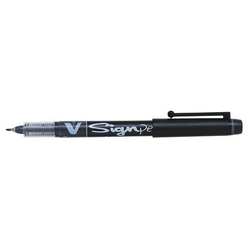 Pilot V Sign Liquid Ink Pen 2Mm Tip 0.6Mm Line Black (Pack 12) - 301101201 - Image 1