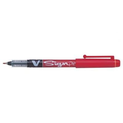 Pilot V Sign Liquid Ink Pen 2mm Tip 0.6mm Line Red (Pack 12) - 3011012