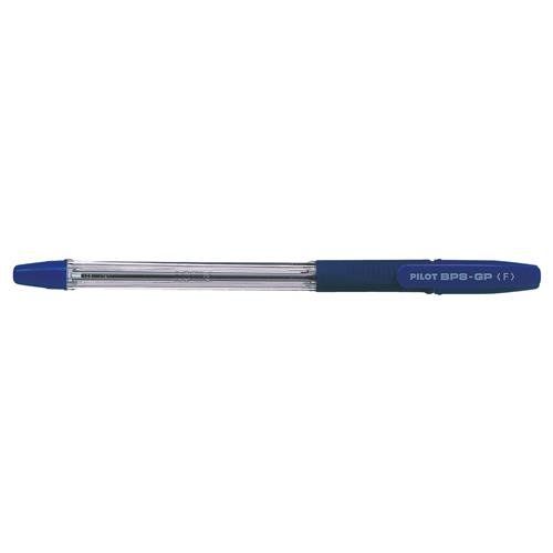 Pilot BPS GP Grip Ballpoint Pen 0.7mm Tip 0.27mm Line Blue (Pack 12) - - Image 1