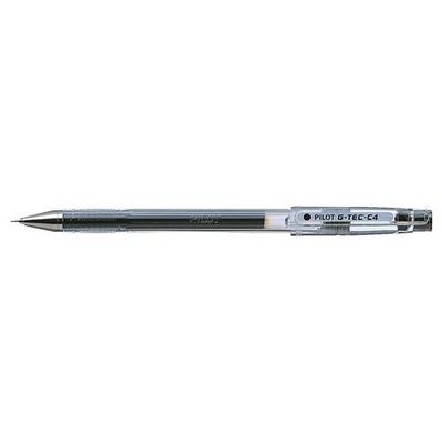 Pilot G-Tec C4 Microtip Gel Rollerball Pen 0.4Mm Tip 0.2Mm Line Black (Pack 12) - 60101201