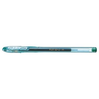 Pilot G-107 Gel Rollerball Pen 0.7mm Tip 0.39mm Line Green (Pack 12)