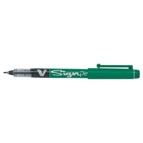 Pilot V Sign Liquid Ink Pen 2Mm Tip 0.6Mm Line Green (Pack 12) - 301101204 - Image 1