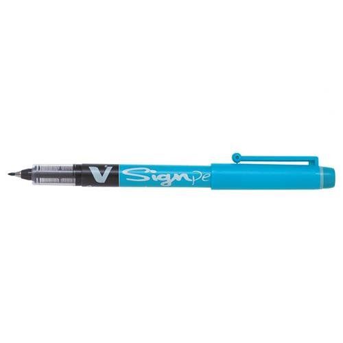 Pilot V Sign Liquid Ink Pen 2Mm Tip 0.6Mm Line Light Blue (Pack 12) - 301101210 - Image 1