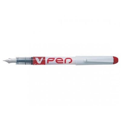 Pilot V-Pen Erasable Disposable Fountain Pen Red (Pack 12) - 631101202